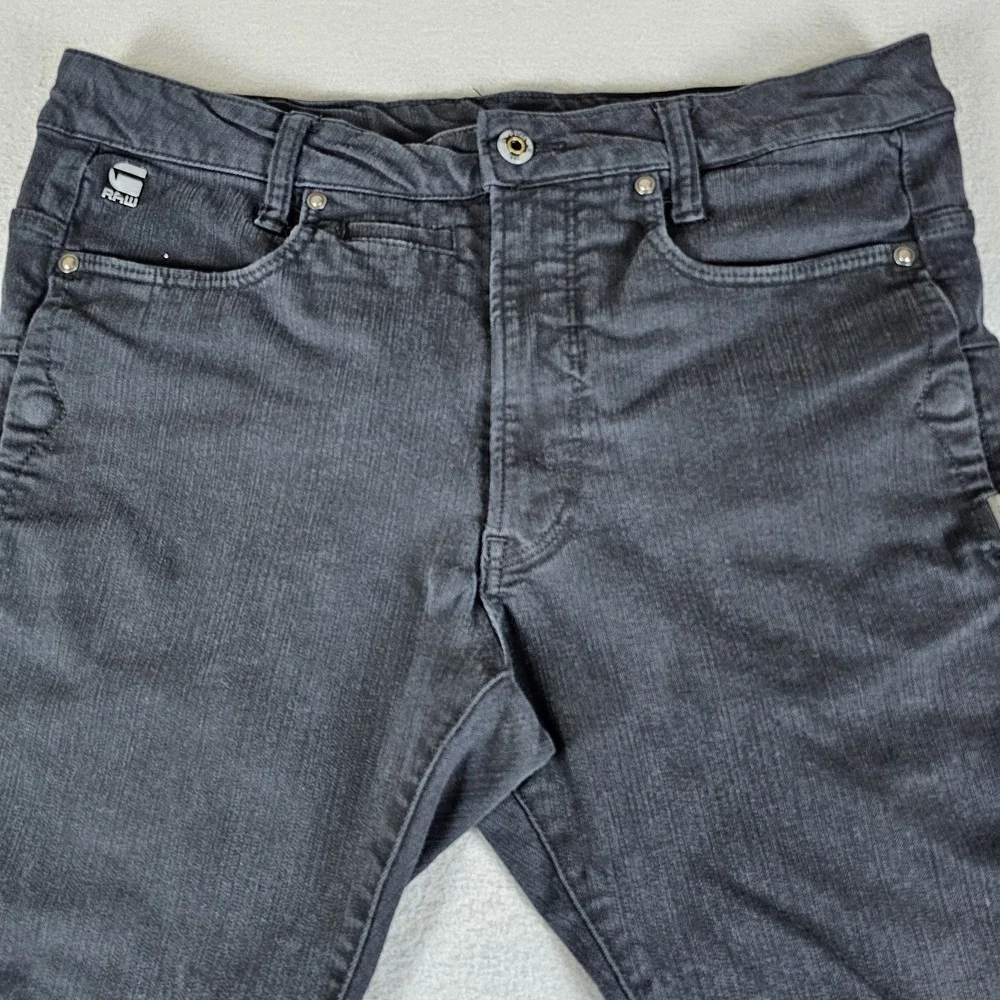 G Star Raw D-Staq Jeans Mens 31x32 (27) Black Denim 3D Slim Tapered Dark Wash